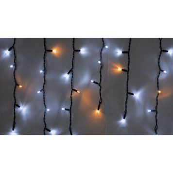 Гірлянда Delux ICICLE 100LED 2x0.7 м Жовтий flash Білий/Чорний IP44 (90015182) 90015182 фото