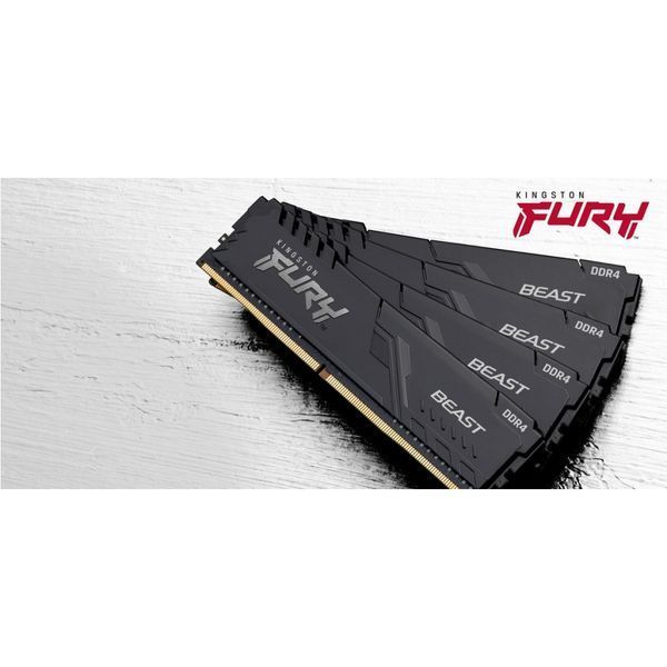 Оперативна пам'ять DDR4 16GB 3200MHz Kingston Fury Beast Black (KF432C16BB/16) KF432C16BB/16 фото
