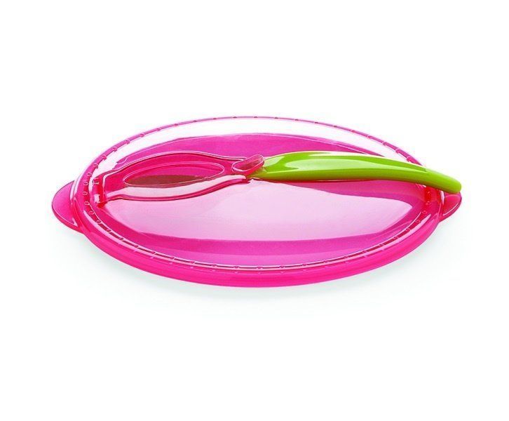 Набор для кормления дорожный Nuvita 6м+ (розовый) NV1421Pink фото