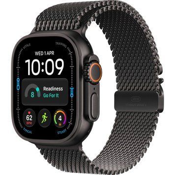 Смарт-годинник Apple Watch Ultra 4 Black Titanium Case with Black Titanium Milanese Loop Medium (MJAV4) MJAV4 фото