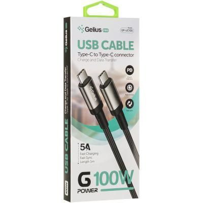 Кабель Gelius Pro G-Power GP-UC105 Type-C/Type-C Black GP-UC105 (100W) Black фото