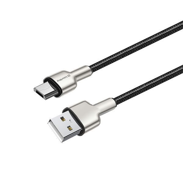 Кабель Colorway USB - MicroUSB (head metal) 2.4A 1м чорний (CW-CBUM046-BK) CW-CBUM046-BK фото