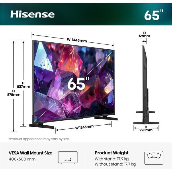 Телевізор 65" Hisense 65E7S PRO 65E7S PRO фото