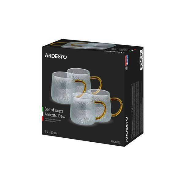 Набор чашек Ardesto Dew 350 мл 4 шт (AR2635C) AR2635C фото