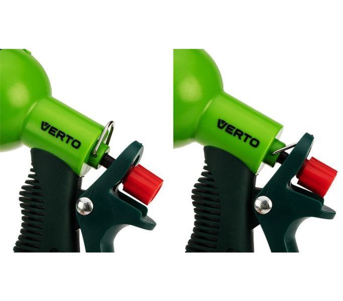 Ороситель ручной Verto, пистолетный, 1/2"-3/4", 6 функций, регулировка напорарегулировка напора/распила воды, держатель двухкомпонентный 15G714 фото