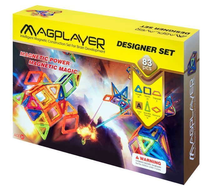 Конструктор магнітний MagPlayer 83 од. (MPA-83) MPA-83 фото
