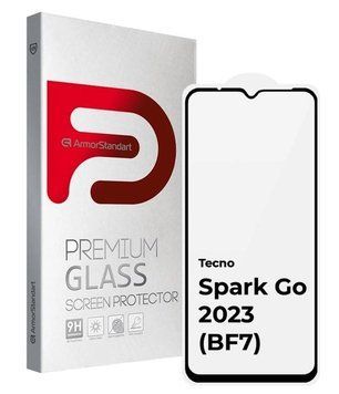 Защитное стекло ArmorStandart Full Glue для TECNO Spark Go 2023 (BF7) Black (ARM67167) ARM67167 фото