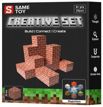 Конструктор магнітний Same Toy Creative Set Brick 20ел (MCRAFT-4520-SM) MCRAFT-4520-SM фото