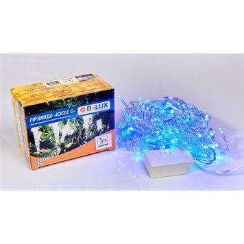 Гірлянда Delux ICICLE С 100 LED 3,2x0,7m синій/прозорий IP20 (90015253) 90015253 фото