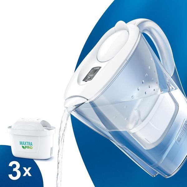 Фільтр-глечик Brita Marella XL Memo MXPro 3.5л (2л очищеної води) з фільтр-картриджем 3шт, білий 1052782 фото