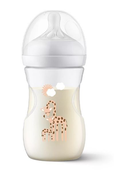 Пляшка для годування Avent Natural 260мл, Природний потік, жираф SCY903/66 фото