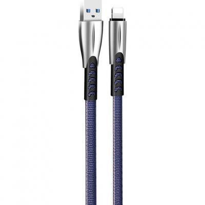Кабель ColorWay USB - Apple Lightning (zinc alloy) 2.4A 1м синий (CW-CBUL010-BL) CW-CBUL010-BL фото