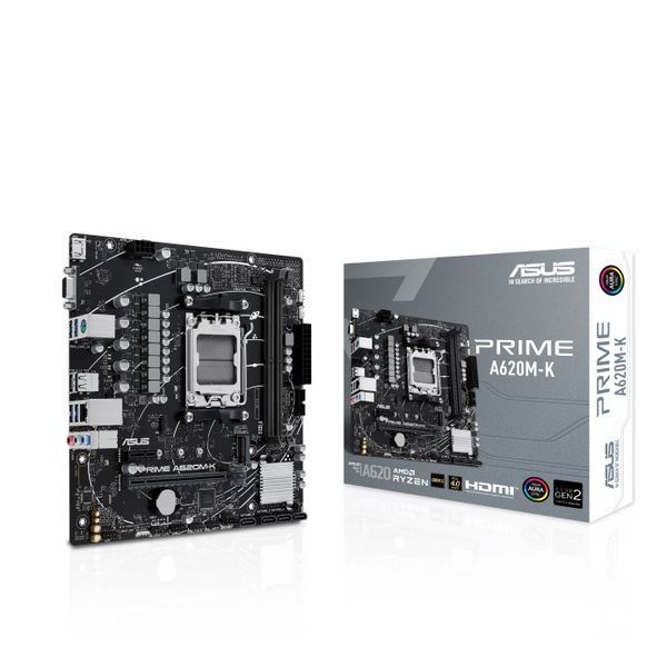 Материнcька плата ASUS PRIME A620M-K sAM5 A620 2xDDR5 HDMI D-Sub mATX 90MB1F40-M0EAY0 фото