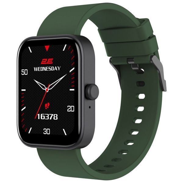 Смарт-годинник 2E Alpha SQ Music Edition 46mm Black-Green (2E-CWW40BKGN) 2E-CWW40BKGN фото