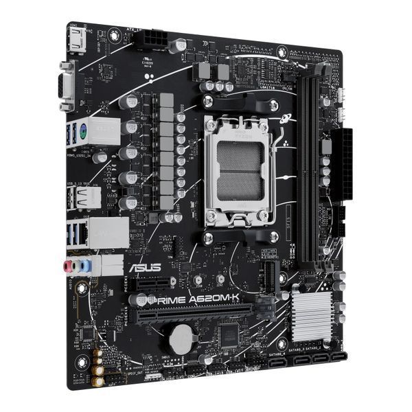 Материнcька плата ASUS PRIME A620M-K sAM5 A620 2xDDR5 HDMI D-Sub mATX 90MB1F40-M0EAY0 фото