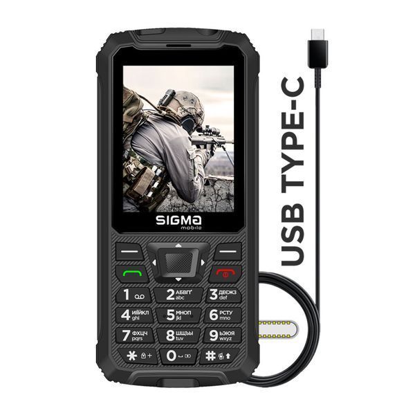 Мобільний телефон Sigma X-treme PR68 Type-C Black (4827798122419) 4827798122419 фото