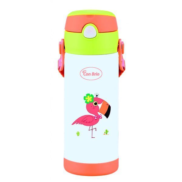 Термос Con Brio з трубочкою 350 мл Фламінго (CB-391-flamingo) CB-391-flamingo фото