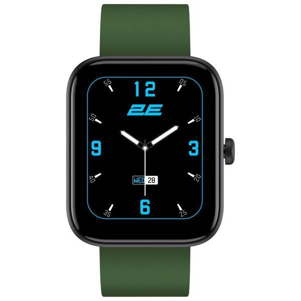 Смарт-годинник 2E Alpha SQ Music Edition 46mm Black-Green (2E-CWW40BKGN) 2E-CWW40BKGN фото