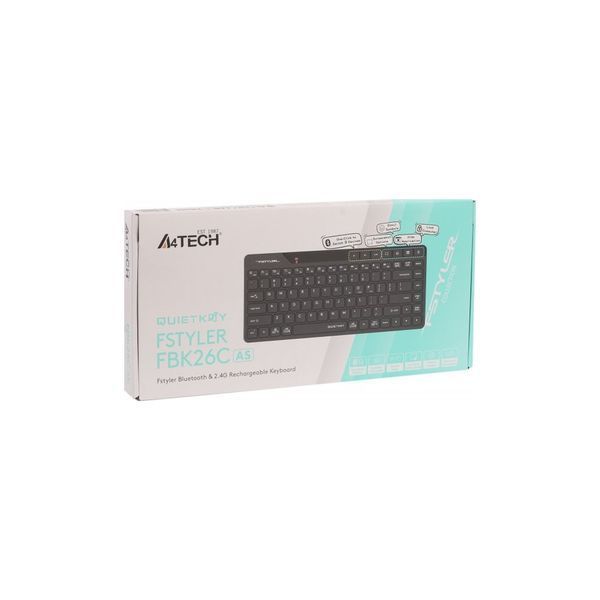 Клавіатура A4Tech FBK26C AS Wireless/Bluetooth Black (4711421000208) 4711421000208 фото