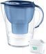 Фільтр-глечик Brita Marella XL Memo MXPro 3.5л (2л очищеної води) з фільтр-картриджем 2шт, синій 1052786 фото 1