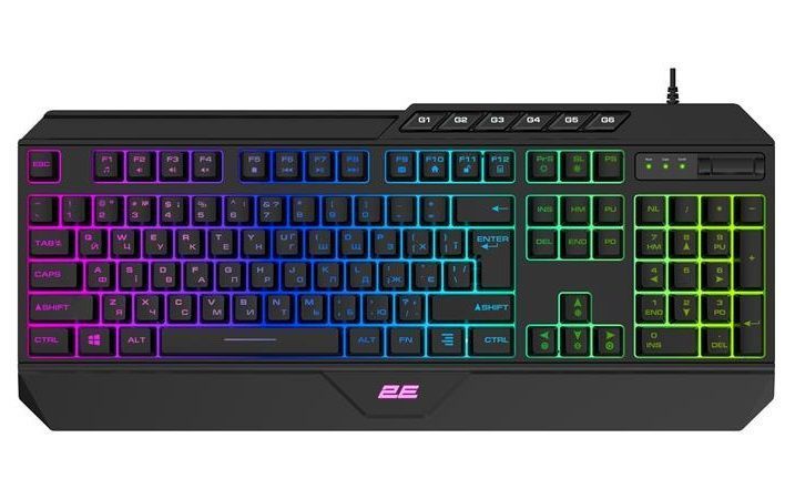 Клавиатура 2E Gaming KG315 RGB USB Black Ukr (2E-KG315UBK) 2E-KG315UBK фото