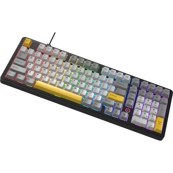 Клавіатура Ajazz AK980 MAX Magnetic Switch USB UA Black/Grey/Yellow (AK980-MAX-M-BGY) AK980-MAX-M-BGY фото
