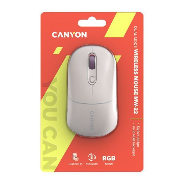 Мишка Canyon MW-22 Dual Band RGB Wireless Rice (CNS-CMSW22RC) CNS-CMSW22RC фото
