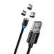 Кабель Colorway USB - 3в1 (Lightning + MicroUSB + Type-C) Magnetic 2.4A 1м чорний (CW-CBUU020-BK) CW-CBUU020-BK фото 1