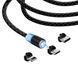 Кабель Colorway USB - 3в1 (Lightning + MicroUSB + Type-C) Magnetic 2.4A 1м чорний (CW-CBUU020-BK) CW-CBUU020-BK фото 3