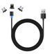 Кабель Colorway USB - 3в1 (Lightning + MicroUSB + Type-C) Magnetic 2.4A 1м чорний (CW-CBUU020-BK) CW-CBUU020-BK фото 9