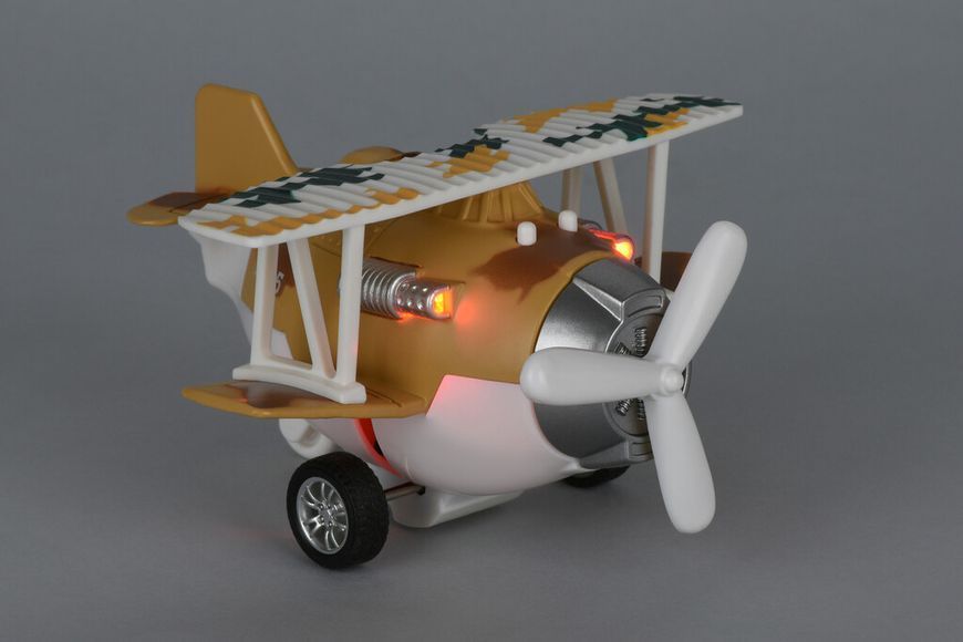 Самолет металлический Same Toy инерционный Aircraft со светом и звуком (коричневый) SY8015Ut-3 фото