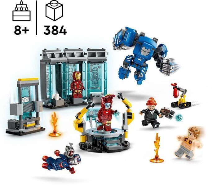 LEGO Конструктор Super Heroes Лаборатория Железного Человека: зал брони 76315 фото