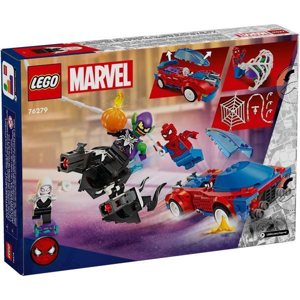 Конструктор LEGO Super Heroes Автомобиль для гонки Человека-Паука и Зеленый Гоблин с ядом Вено 76279 фото