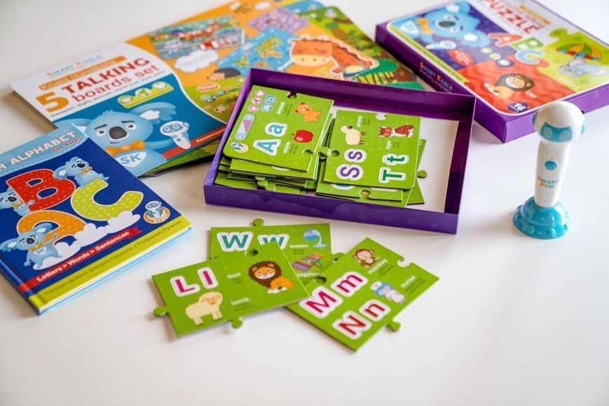 Аудіо Дошка-Пазл Smart Koala двомовна English ABC та книга з інтерактивною здатністю SKABC_EA фото
