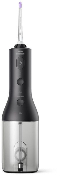 Іригатор Philips портативний Sonicare Cordless Power Flosser 3000, чаша 250 мл, чохол, 2 насадки , чорний HX3826/33 фото