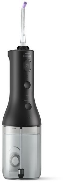 Іригатор Philips портативний Sonicare Cordless Power Flosser 3000, чаша 250 мл, чохол, 2 насадки , чорний HX3826/33 фото