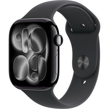 Смарт-часы Apple Watch Series 11 GPS 46mm Jet Black Aluminium Case with Black Sport Band M/L (MEUX4) MEUX4 фото