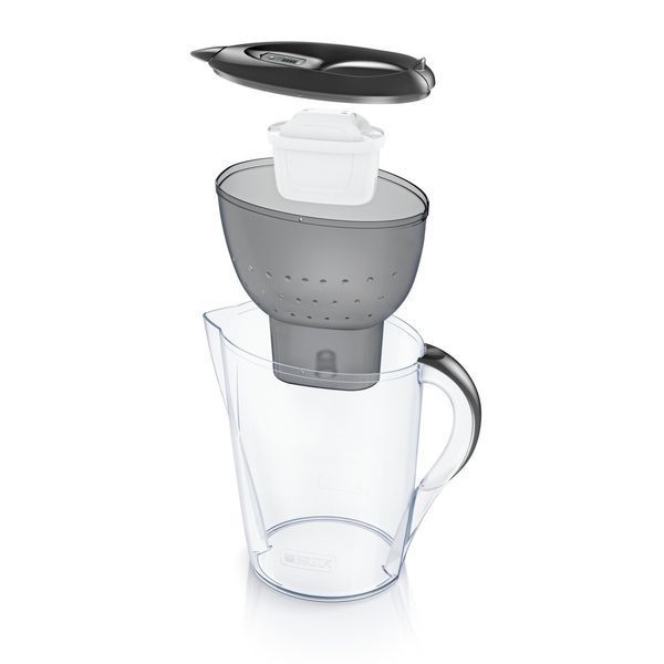 Фільтр-глечик Brita Marella Memo MXPro 2.4л (1.4л очищеної води) з фільтр-картриджем 3шт, графіт 1052796 фото