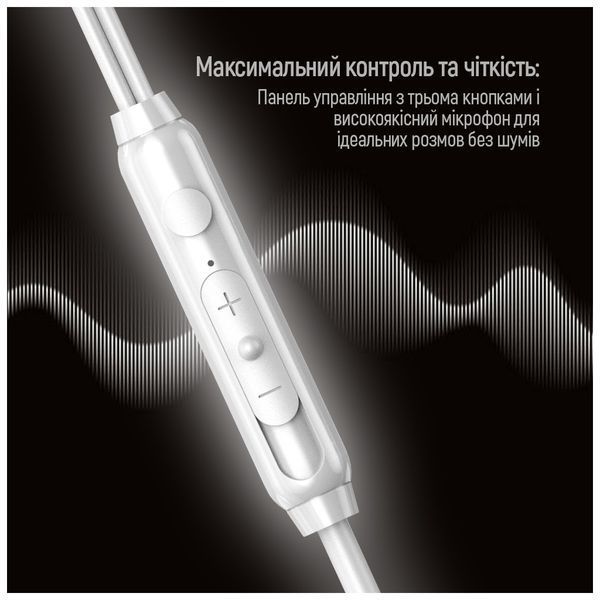 Навушники ColorWay 3.5 mm Wired UrbanBeat White (CW-WD03WT) CW-WD03WT фото