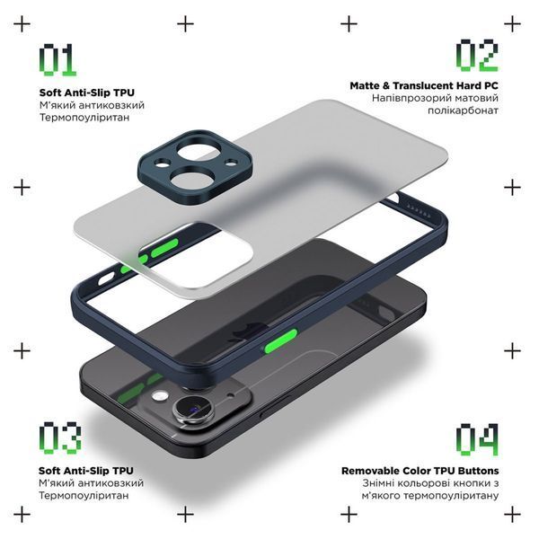 Накладка ArmorStandart Frosted Matte для Samsung A55 5G (A556) Navy Blue (ARM74337) ARM74337 фото