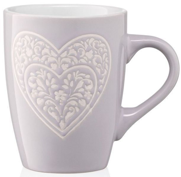 ARDESTO Чашка Heart, 330 мл, серая, керамика AR3467GR фото