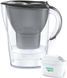 Фільтр-глечик Brita Marella Memo MXPro 2.4л (1.4л очищеної води) з фільтр-картриджем 3шт, графіт 1052796 фото 1