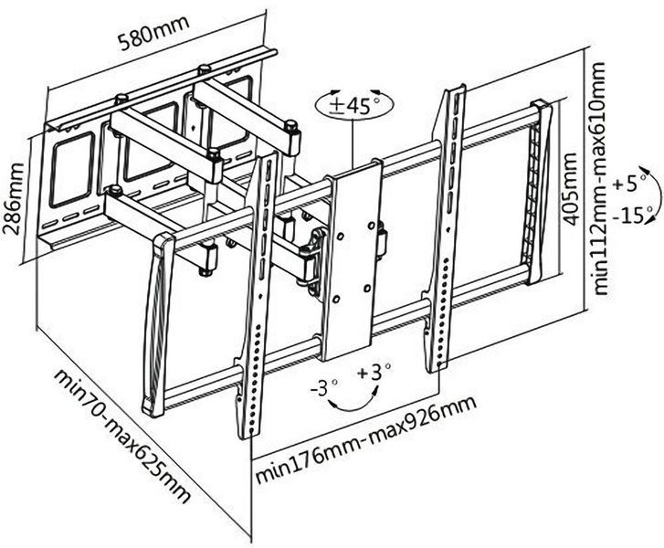 Кронштейн для ТВ iTech PTRB-95 PTRB-95 фото