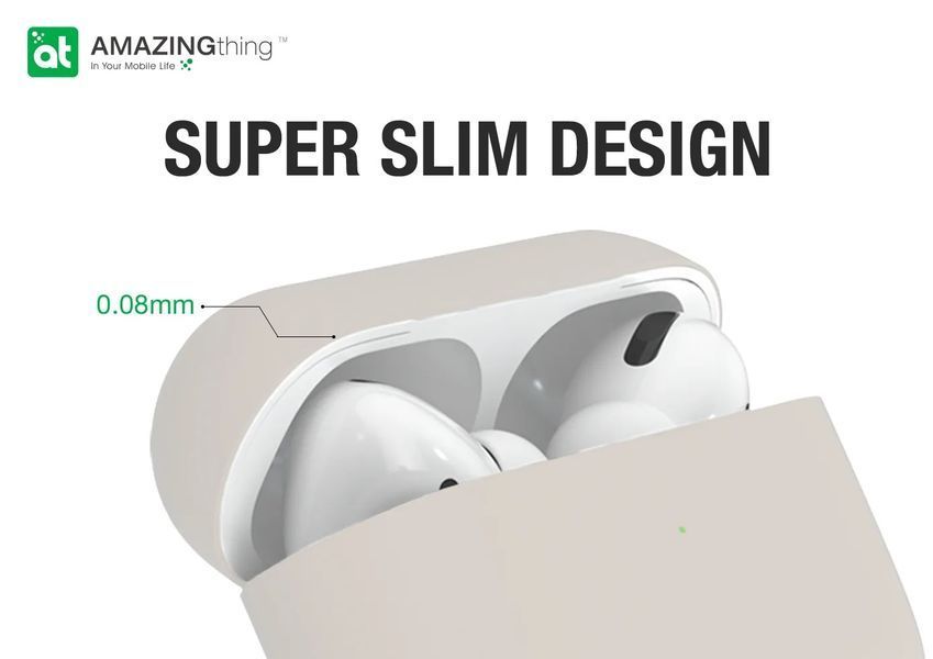 Чехол для наушников AmazingThing Ultra Skinny Premium Case for Airpods Pro Ivory (ATAPPROFW00IY) ATAPPROFW00IY фото