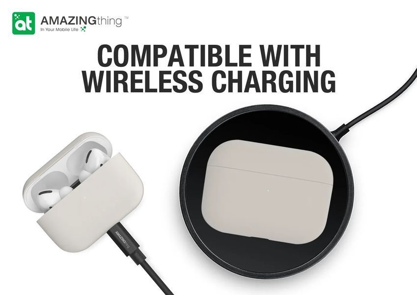Чехол для наушников AmazingThing Ultra Skinny Premium Case for Airpods Pro Ivory (ATAPPROFW00IY) ATAPPROFW00IY фото
