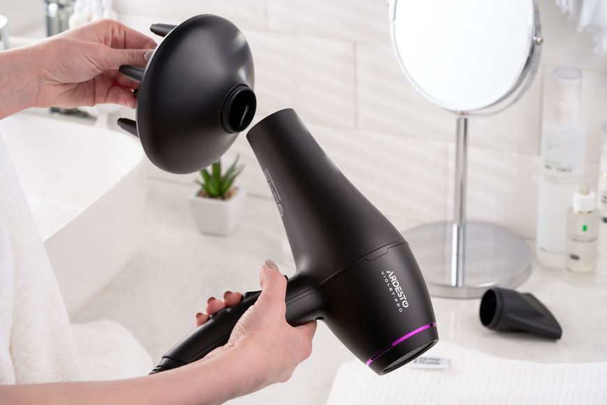ARDESTO Фен Violet PRO HD-Y222PRO , 1850-2200Вт, 2 скорости, 3 темп.режима, диффузор, черный HD-Y222PRO фото