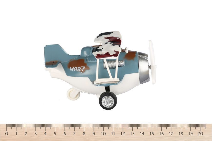 Самолет металлический Same Toy инерционный Aircraft со светом и звуком (синий) SY8015Ut-4 фото
