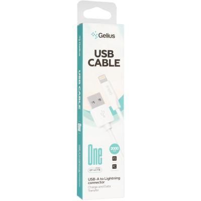 Кабель Gelius One GP-UC118 (12W) USB-A to Lightning (2м) White GP-UC118 White фото