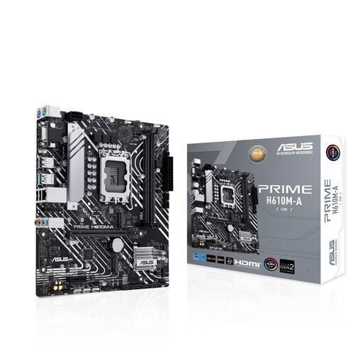 ASUS Материнcкая плата PRIME H610M-A-CSM s1700 H610 2xDDR5 M.2 HDMI D-Sub DP mATX 90MB1G20-M0EAYC фото