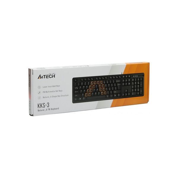 Клавиатура A4Tech KKS-3 USB Black KKS-3 USB Black фото